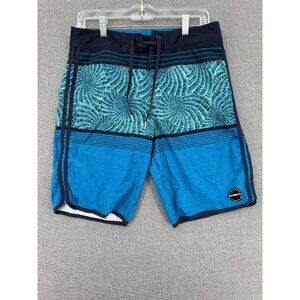 O'Neill Board Beach Shorts Mens 30 10" Blue Colorblock Swim Trunks Pocket